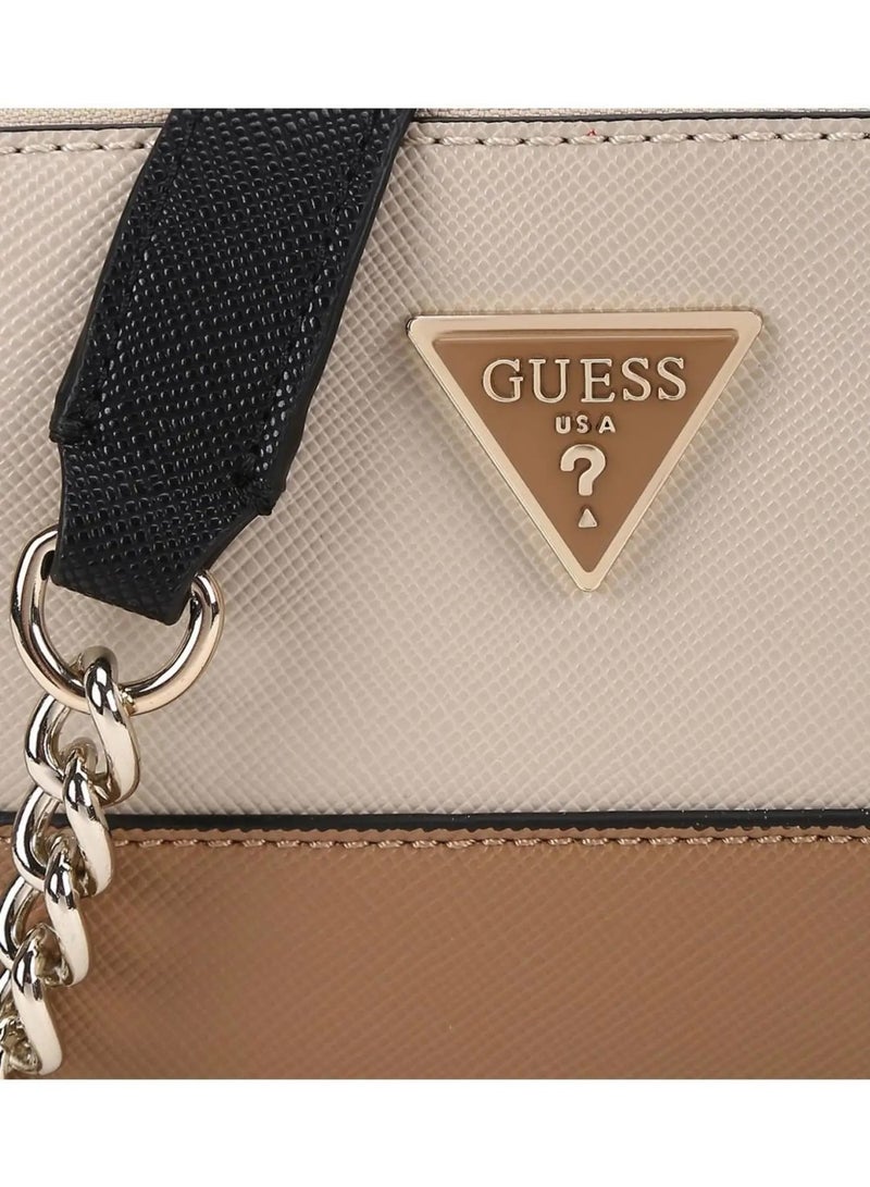 GUESS Noelle II Crossbody Camera Bag – Tan Multi, Logo Design, BAG0056 - Image 5